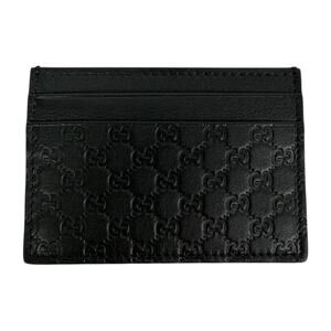Gucci GG Microguccissima Leather Cardholder Black Men 262837